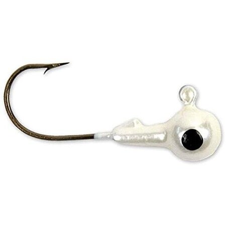 Got-Cha Round Jig Head, 18 Oz, Sz 1 Hook, White, 10Pack, 10PK HJH18-1